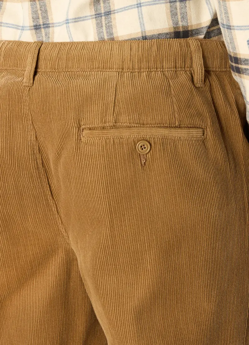 Pantaloni Chino Slim Fit In Velluto A Coste Uomo, Marrone tabacco miniatura 3