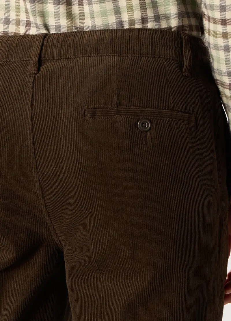 Pantaloni Chino Slim Fit In Velluto A Coste Uomo, Marrone testa di moro miniatura 3