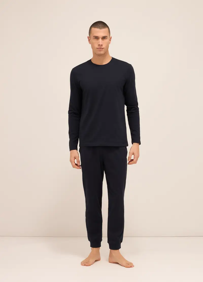 UPIM HB, Pantaloni Del Pigiama In Cotone Con Coulisse Uomo, Blu scuro, Taglia: S
