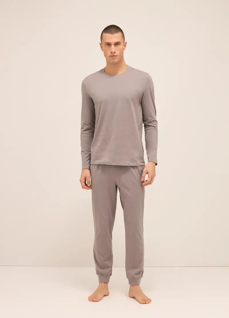 UPIM HB, Pantaloni Del Pigiama In Cotone Con Coulisse Uomo, Grigio tortora, Taglia: S