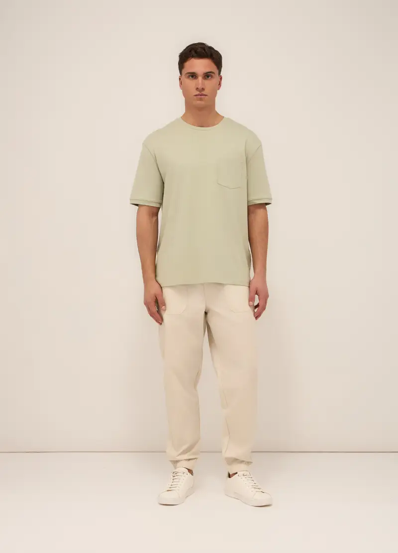 UPIM HB, Pantaloni In Chino In Popeline Di Cotone Uomo, Bianco lana, Taglia: 54