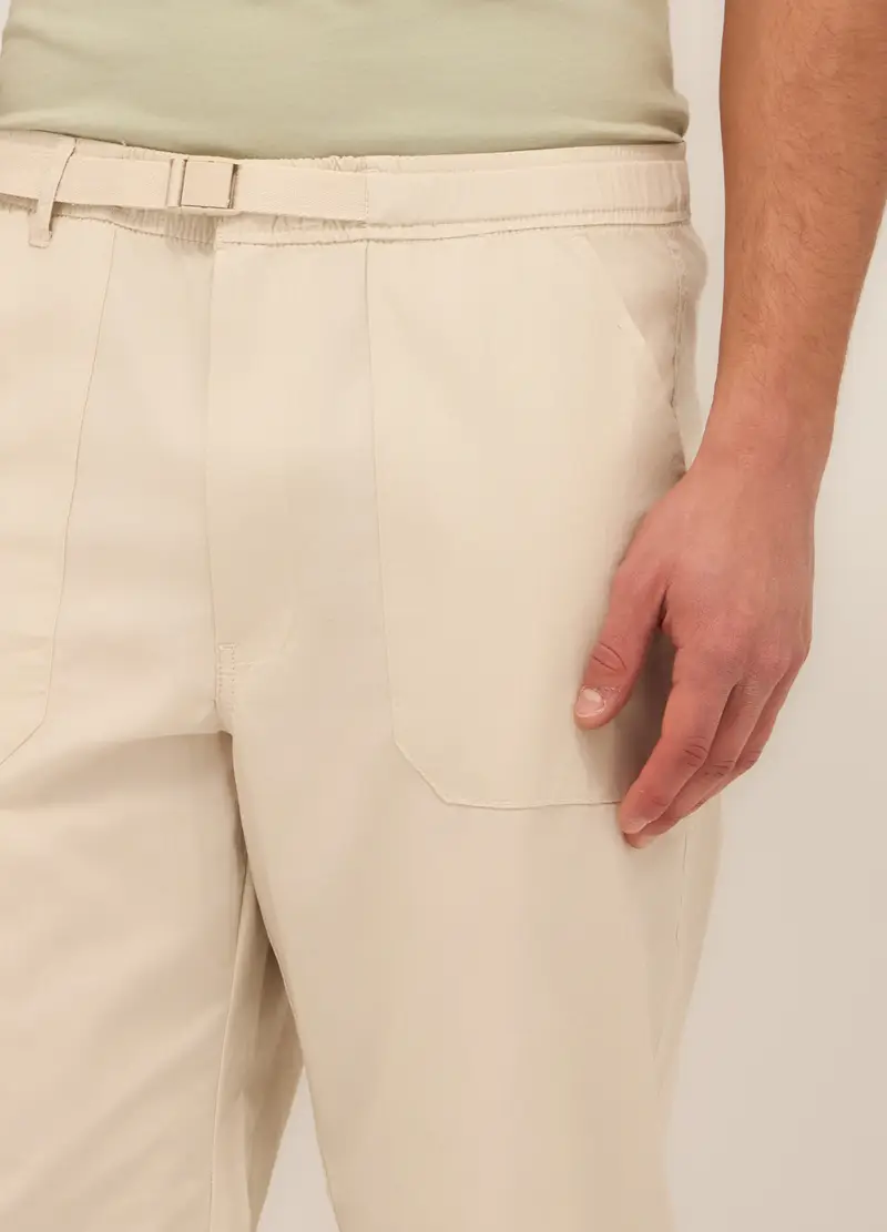 UPIM HB, Pantaloni In Chino In Popeline Di Cotone Uomo, Bianco lana, Taglia: 54 miniatura 2