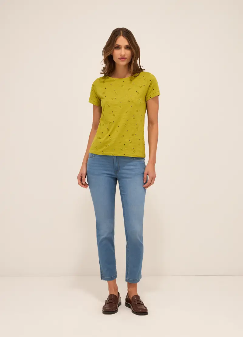 UPIM HB, Pantaloni In Denim Di Misto Cotone Donna, Blu Bluette, Taglia: 46