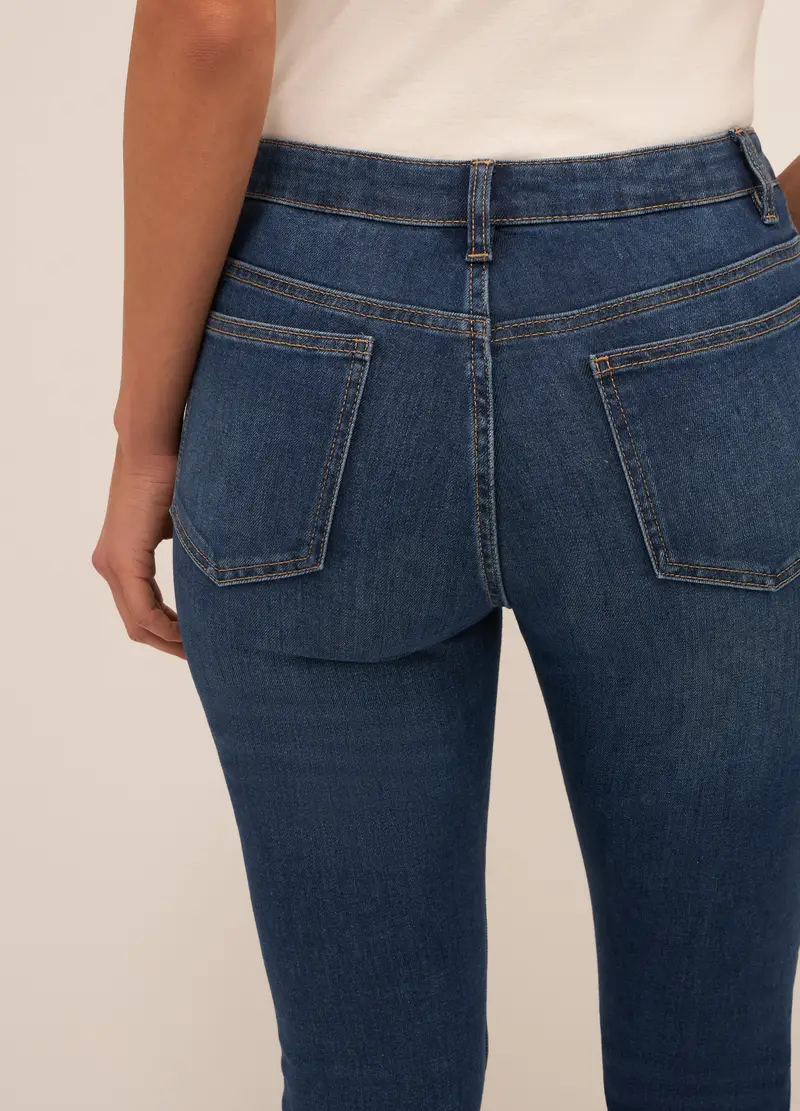 UPIM HB, Pantaloni In Denim Di Misto Cotone Donna, Blu scuro, Taglia: 42 miniatura 2