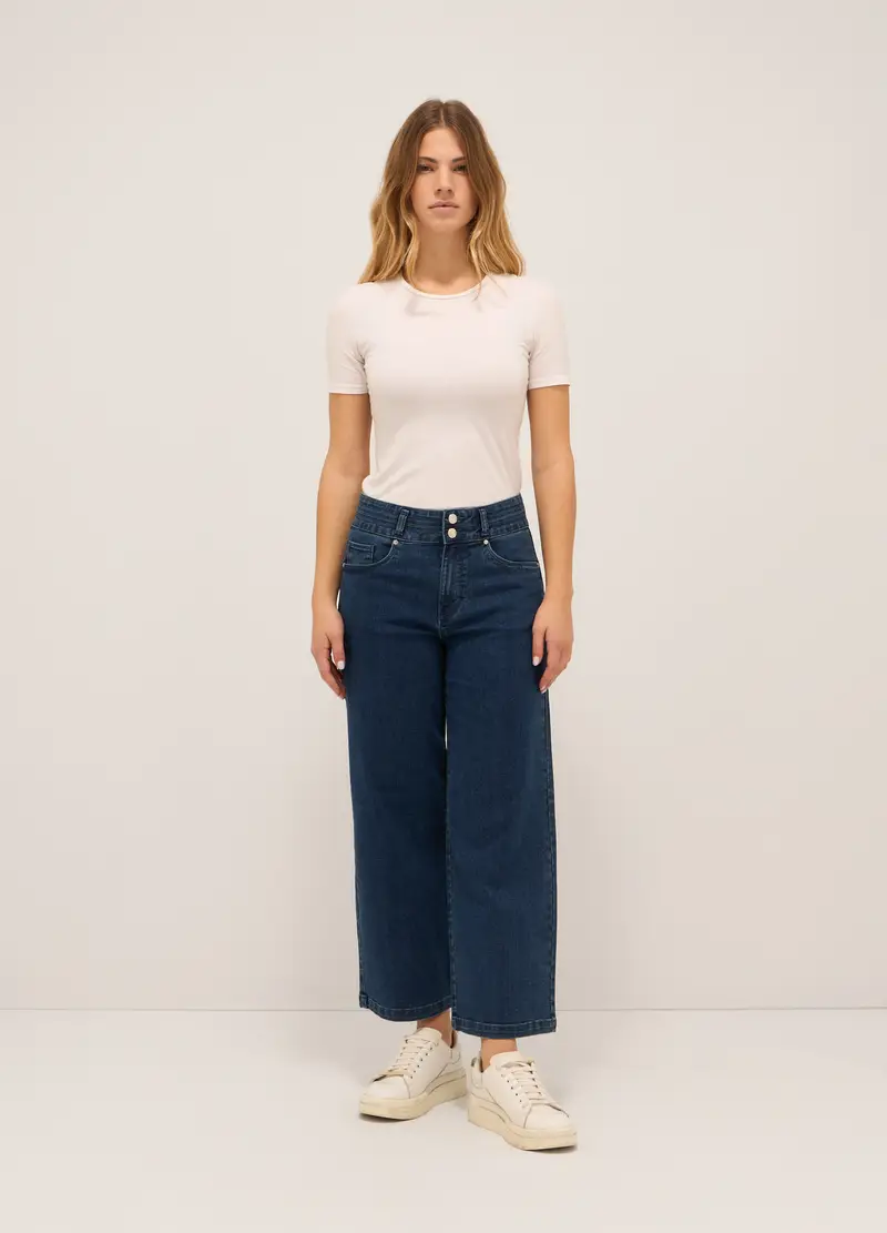 UPIM HB, Pantaloni In Denim Stretch Di Misto Cotone, Donna, Blu denim, Taglia: 40