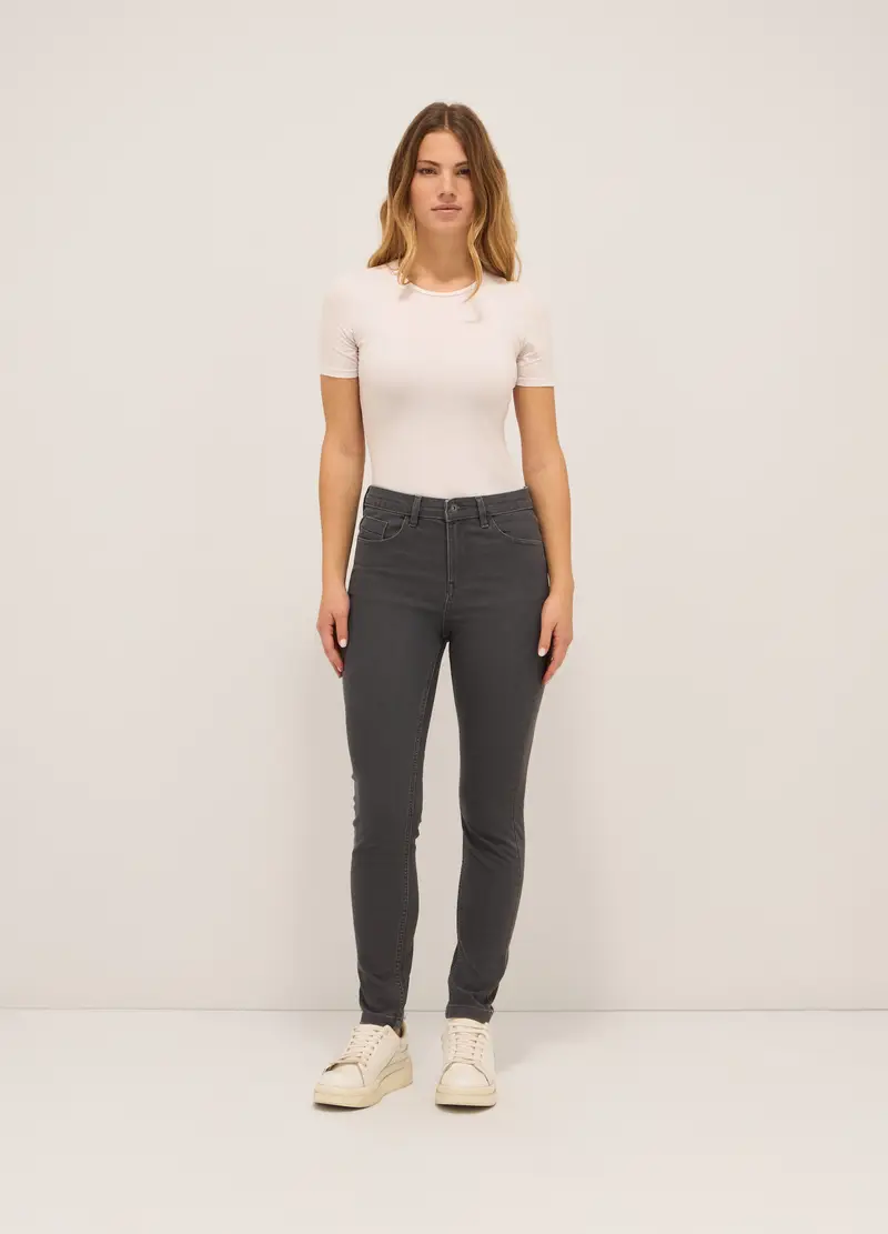 UPIM HB, Pantaloni In Stretch Denim Di Misto Cotone Donna, Grigio cemento, Taglia: 44