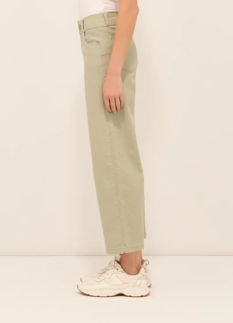 UPIM HB, Pantaloni In Twill Di Cotone Stretch Donna, Verde chiaro, Taglia: 40 miniatura 2