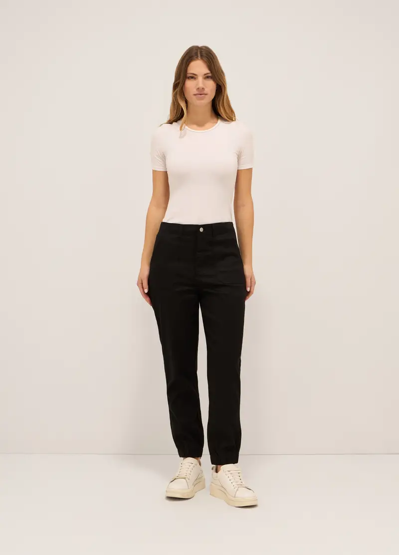 UPIM HB, Pantaloni In Twill Donna, Nero, Taglia: 38