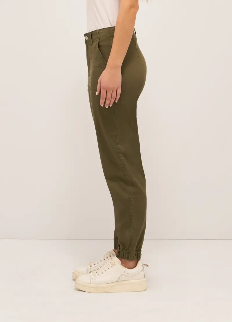 UPIM HB, Pantaloni In Twill Donna, Verde militare, Taglia: 38 miniatura 2