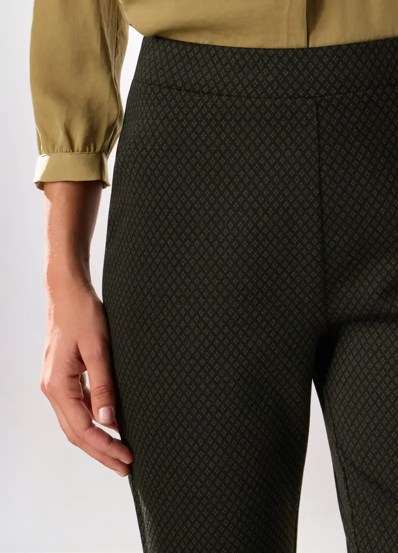 UPIM HB, Pantaloni Misto Viscosa Donna, Nero/Verde, Taglia: S miniatura 2