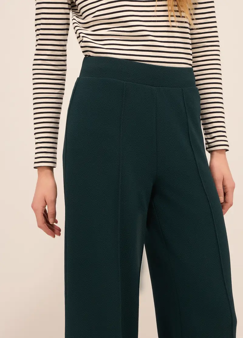 UPIM HB, Pantaloni Palazzo Crêpe Donna, Blu scuro, Taglia: XS miniatura 2