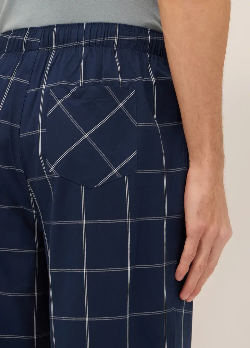UPIM HB, Pantaloni Pigiama In Puro Cotone A Quadri Uomo, Blu scuro, Taglia: M miniatura 2