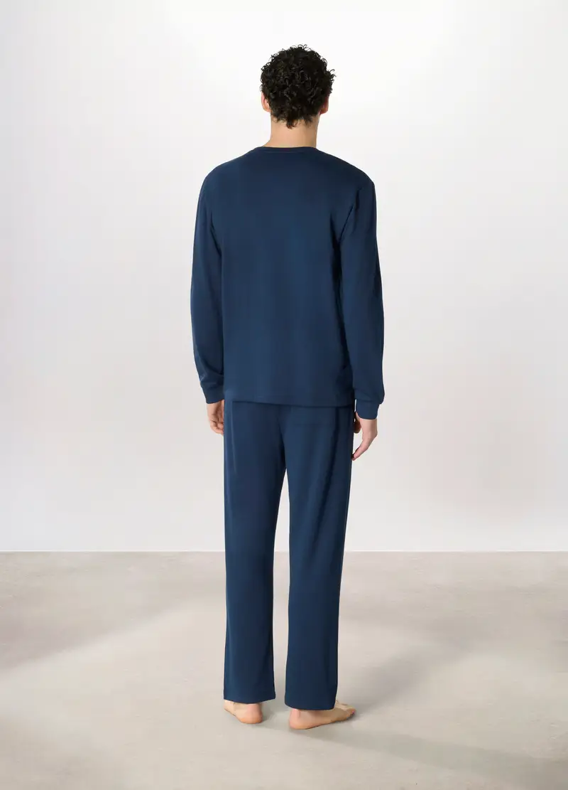 Pigiama Lungo In Felpa Di Cotone Grinch Uomo, Blu scuro miniatura 2