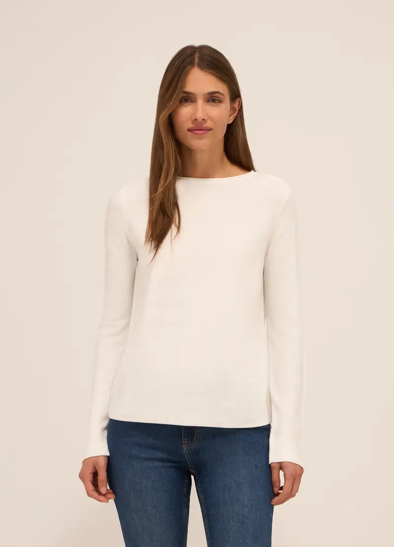 UPIM HB, Pullover Effetto Cashmere Donna, Bianco panna, Taglia: L