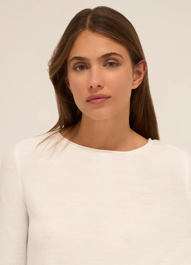 UPIM HB, Pullover Effetto Cashmere Donna, Bianco panna, Taglia: L miniatura 2