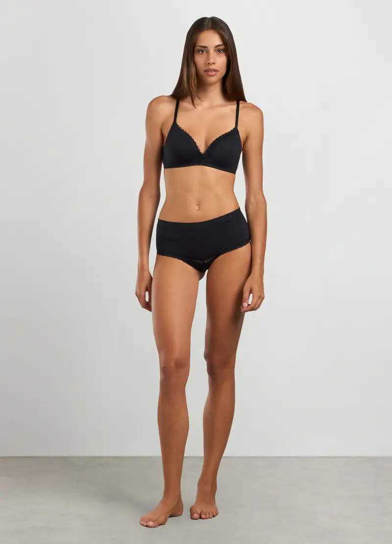 UPIM HB, Reggiseno A Triangolo Con Ferretto, Donna, Nero, Taglia: 2B