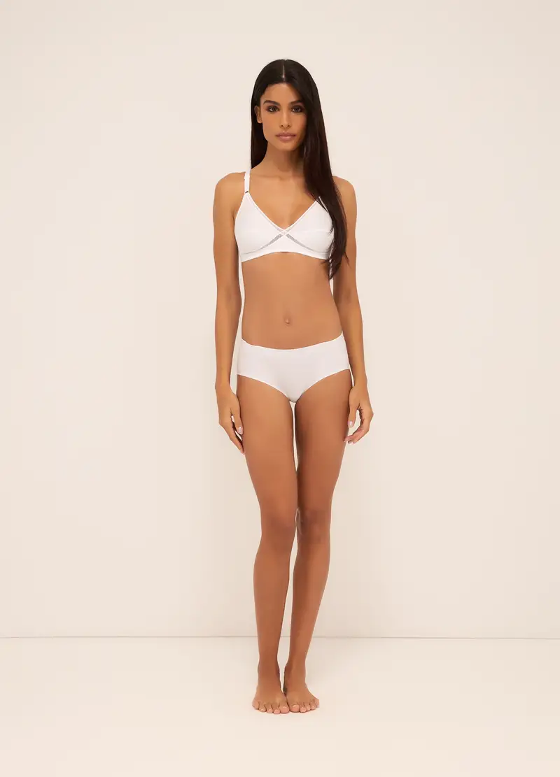 UPIM HB, Reggiseno A Triangolo In Puro Cotone Donna, Bianco ottico, Taglia: 2B