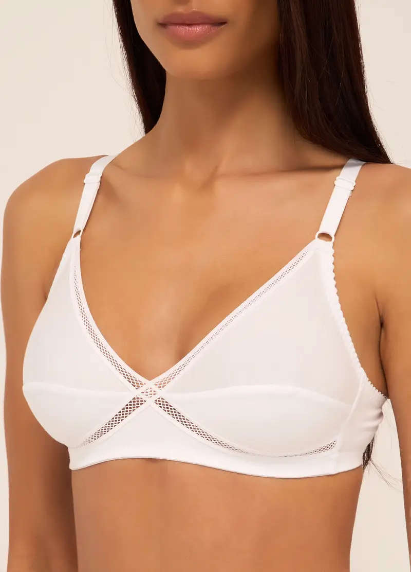UPIM HB, Reggiseno A Triangolo In Puro Cotone Donna, Bianco ottico, Taglia: 2B miniatura 2