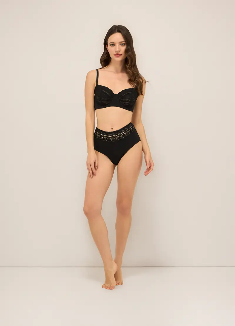 UPIM HB, Reggiseno Con Dettagli In Pizzo Donna, Nero, Taglia: 3C