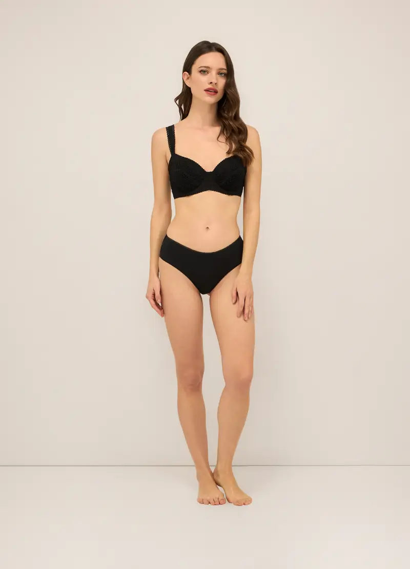 UPIM HB, Reggiseno Con Ferretto In Pizzo, Donna, Nero, Taglia: 3C