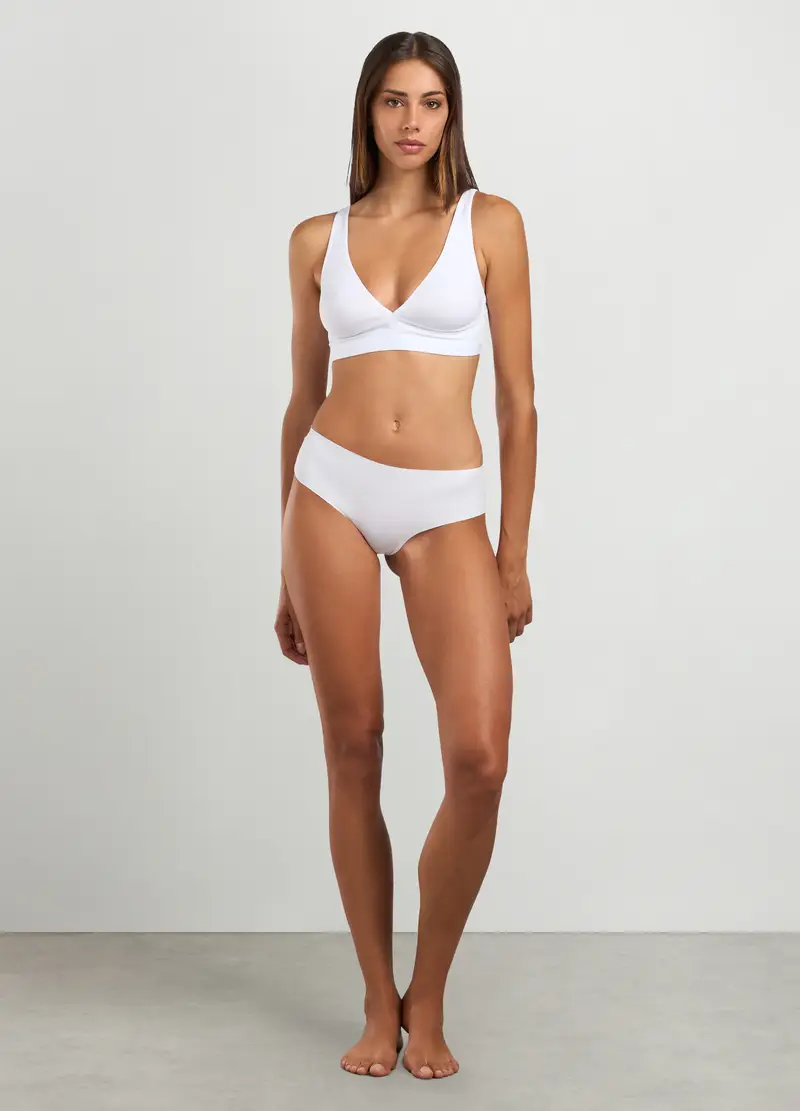 UPIM HB, Reggiseno Triangolo In Cotone Elasticizzato Donna, Bianco, Taglia: 2C