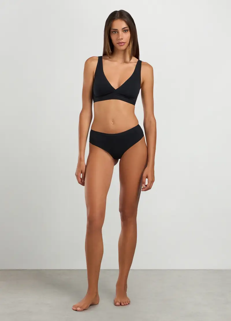 UPIM HB, Reggiseno Triangolo In Cotone Elasticizzato Donna, Nero, Taglia: 2C