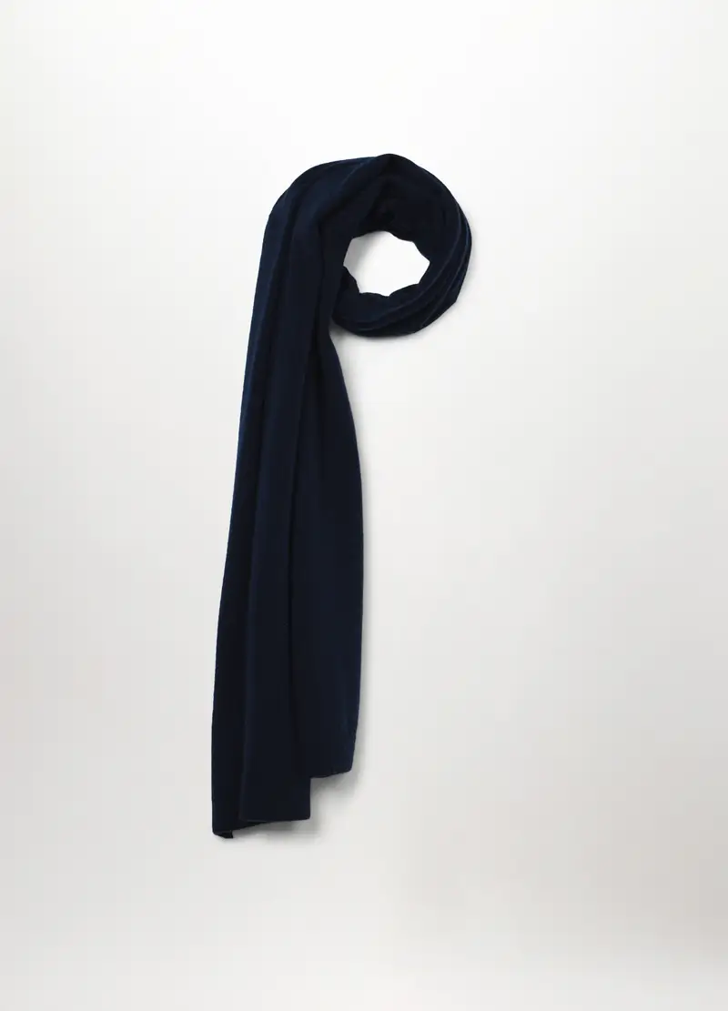 Sciarpa In Cashmere Uomo, Blu scuro miniatura 2
