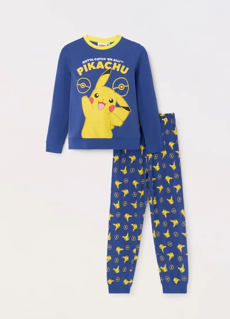 Set Pigiama Lungo Pokémon Bambino, Blu navy