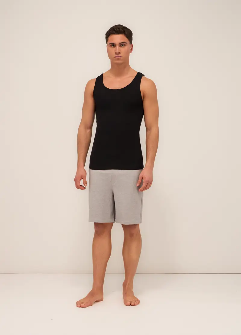 UPIM HB, Short Del Pigiama In Cotone Piquet Uomo, Grigio melange, Taglia: S