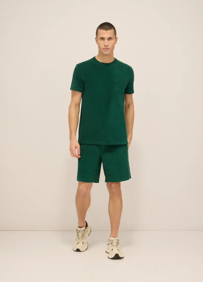 UPIM HB, Short In Spugna Di Cotone Uomo, Unisex, Verde smeraldo, Taglia: S