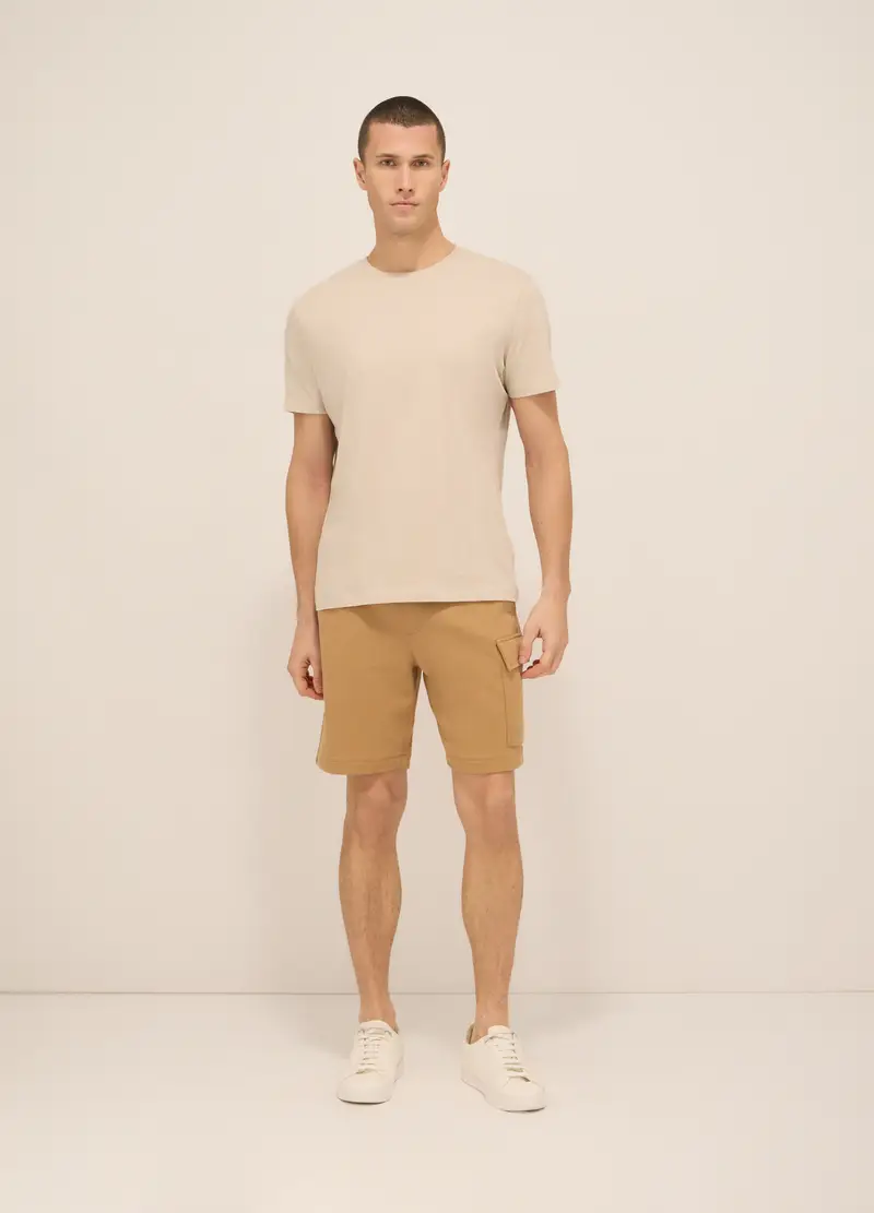 Short Sportivi In Puro Cotone Uomo, Unisex, Marrone antilope