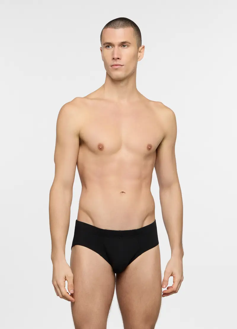 Slip In Jersey Di Cotone Uomo, Unisex, Nero