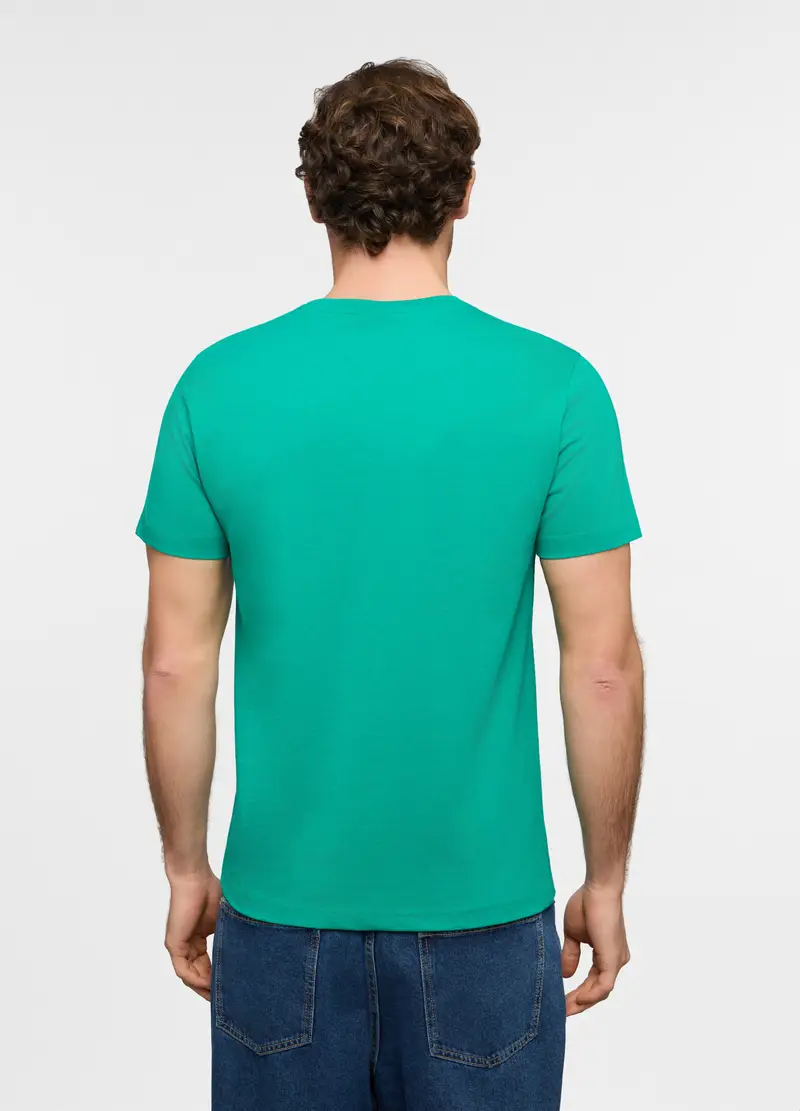 T-shirt Girocollo Con Stampa Squid Game Uomo, Verde smeraldo miniatura 2