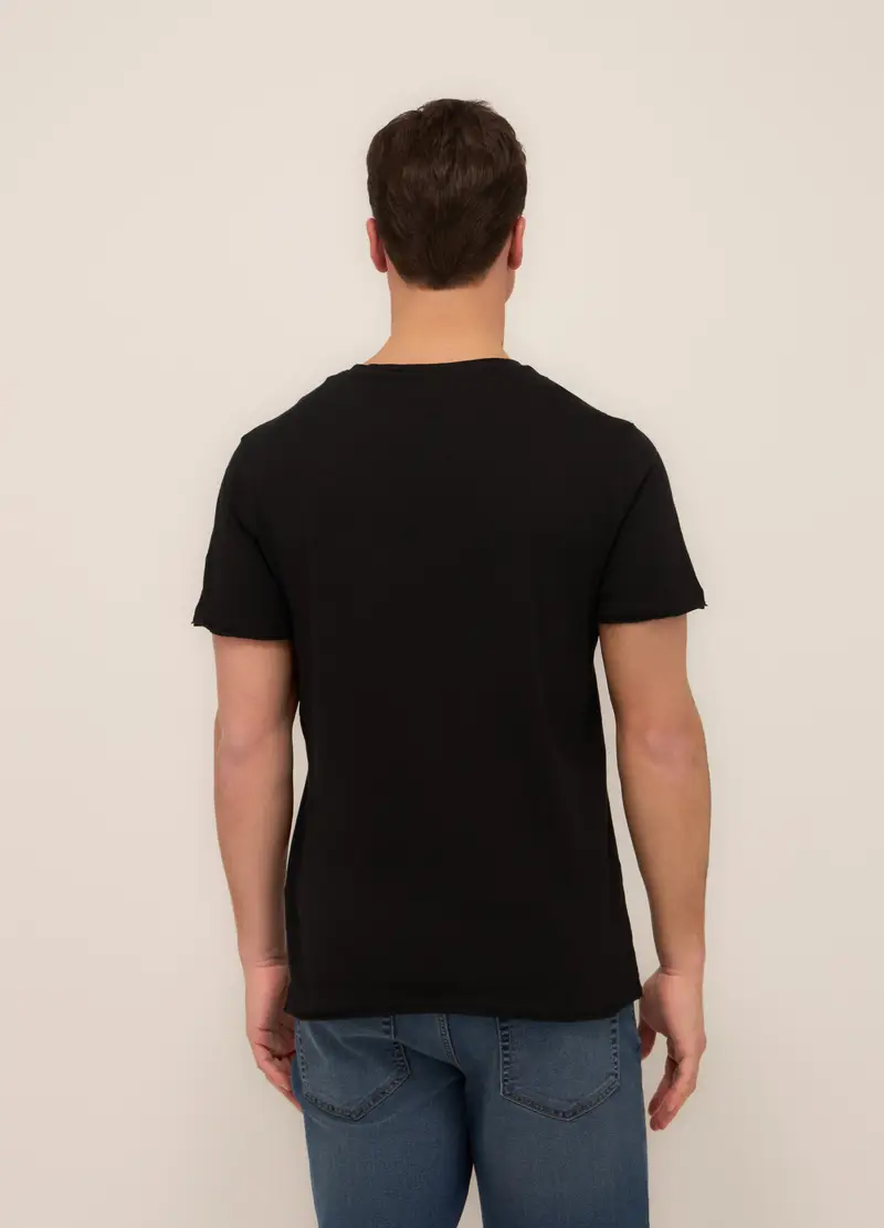 T-shirt In Jersey Di Cotone Uomo, Unisex, Nero miniatura 2