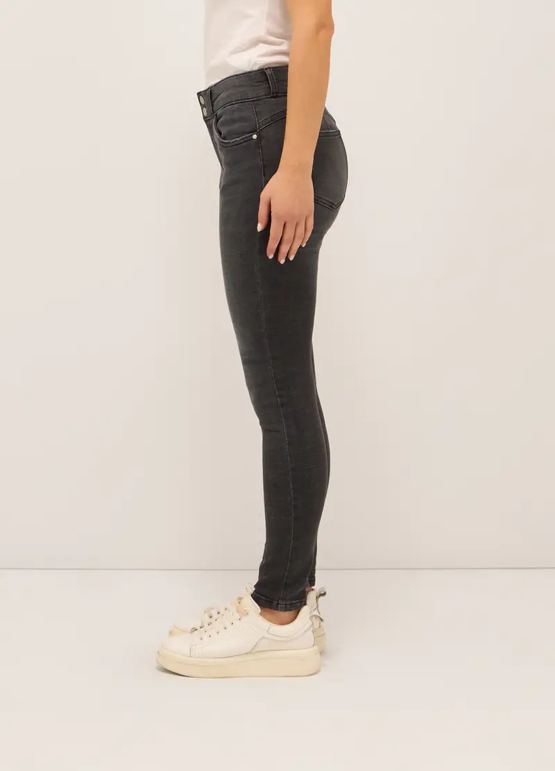 UPIM HB, Treggings Push Up In Stretch Denim Donna, Grigio scuro, Taglia: 38 miniatura 2
