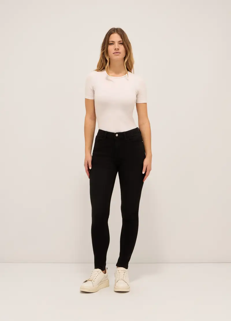 UPIM HB, Treggings Stretch Denim Di Misto Cotone Donna, Nero, Taglia: 40