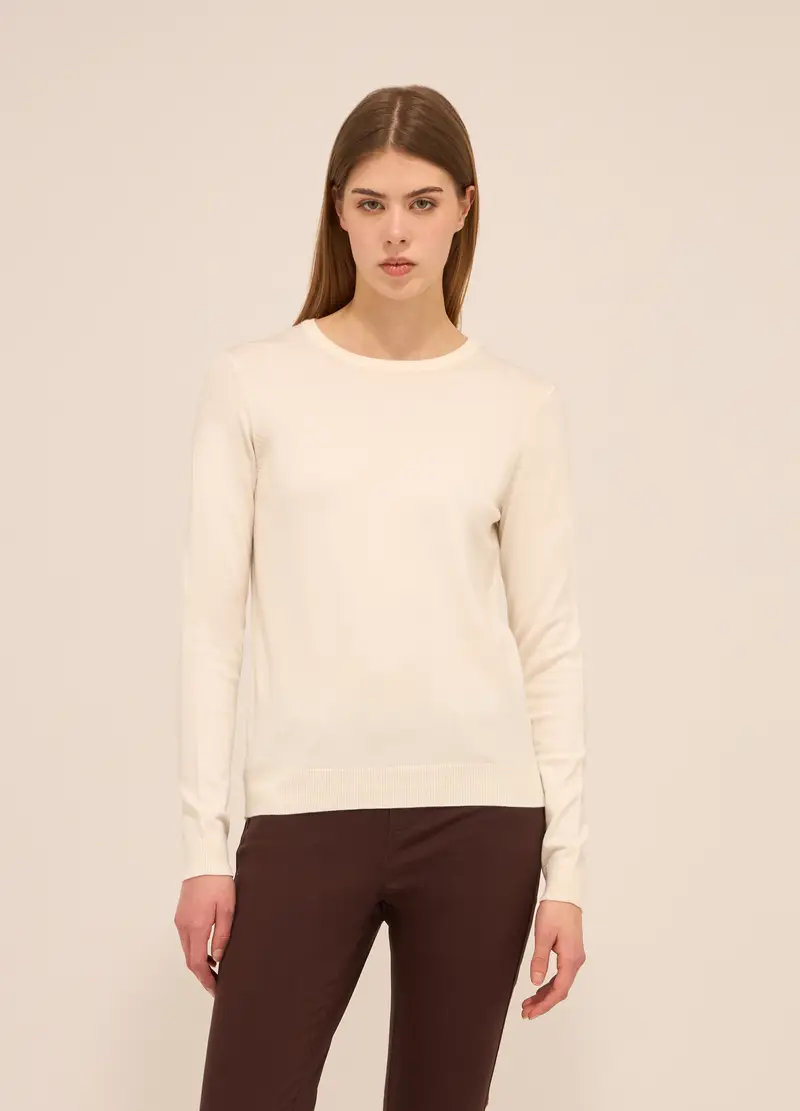 UPIM HB, Tricot In Misto Viscosa Donna, Bianco panna, Taglia: XS