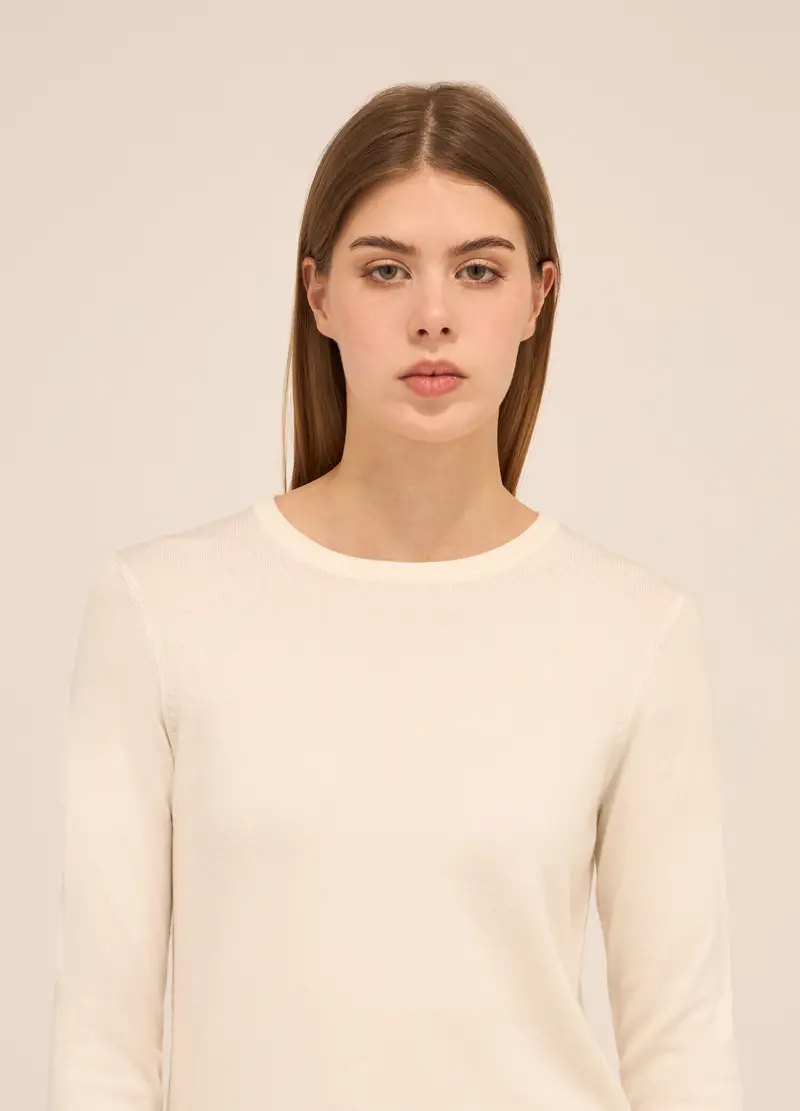 UPIM HB, Tricot In Misto Viscosa Donna, Bianco panna, Taglia: XS miniatura 2