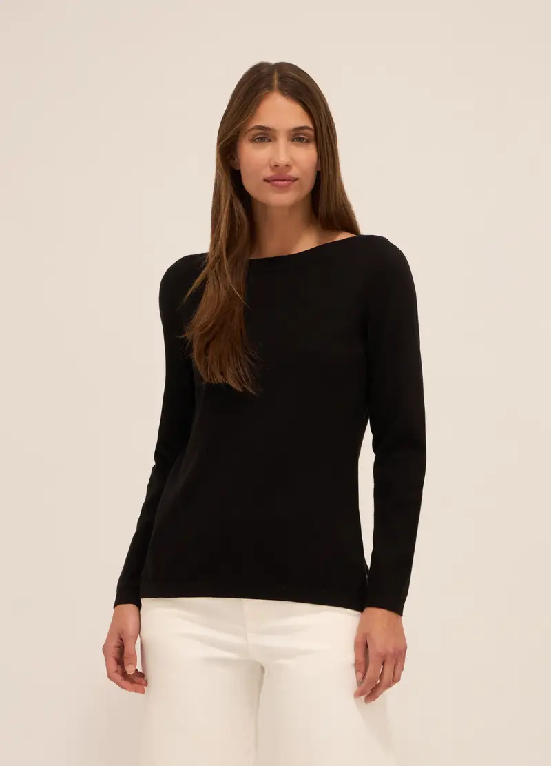 UPIM HB, Tricot In Puro Cotone Donna, Nero, Taglia: M