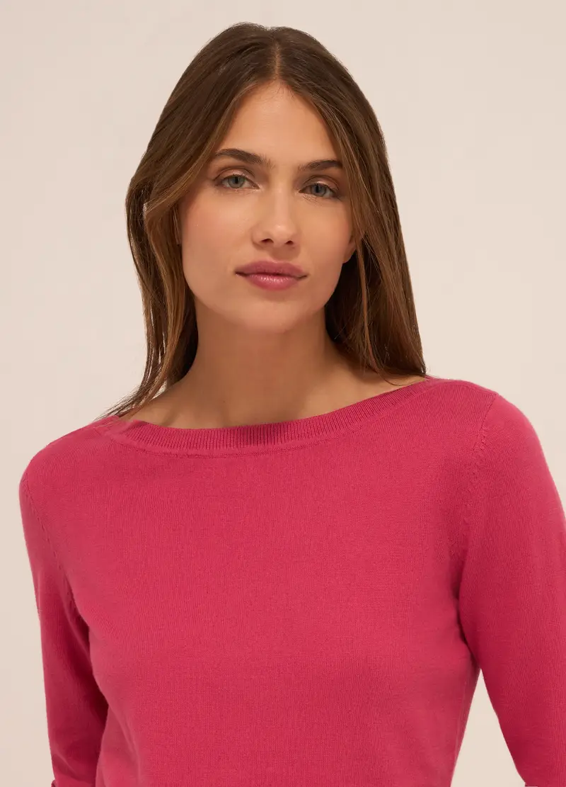 UPIM HB, Tricot In Puro Cotone Donna, Rosa lampone, Taglia: M miniatura 2