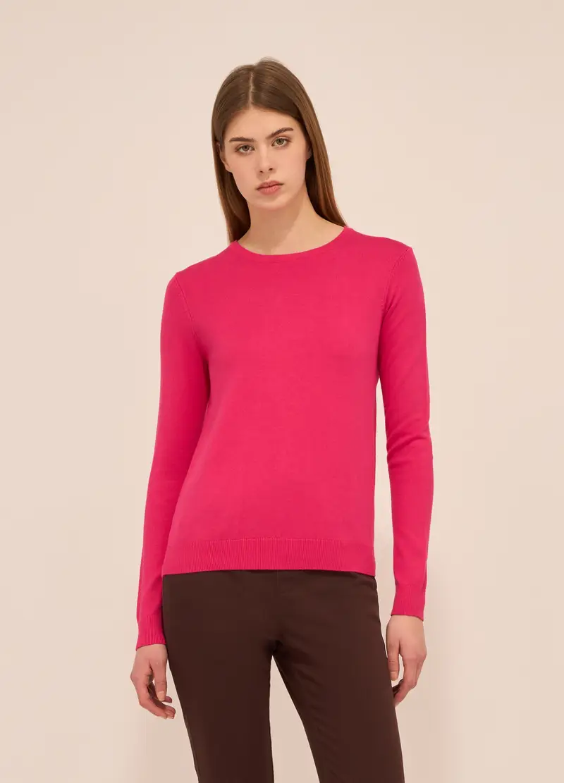 UPIM HB, Tricot Misto Viscosa Donna, Rosa fuxia, Taglia: XS