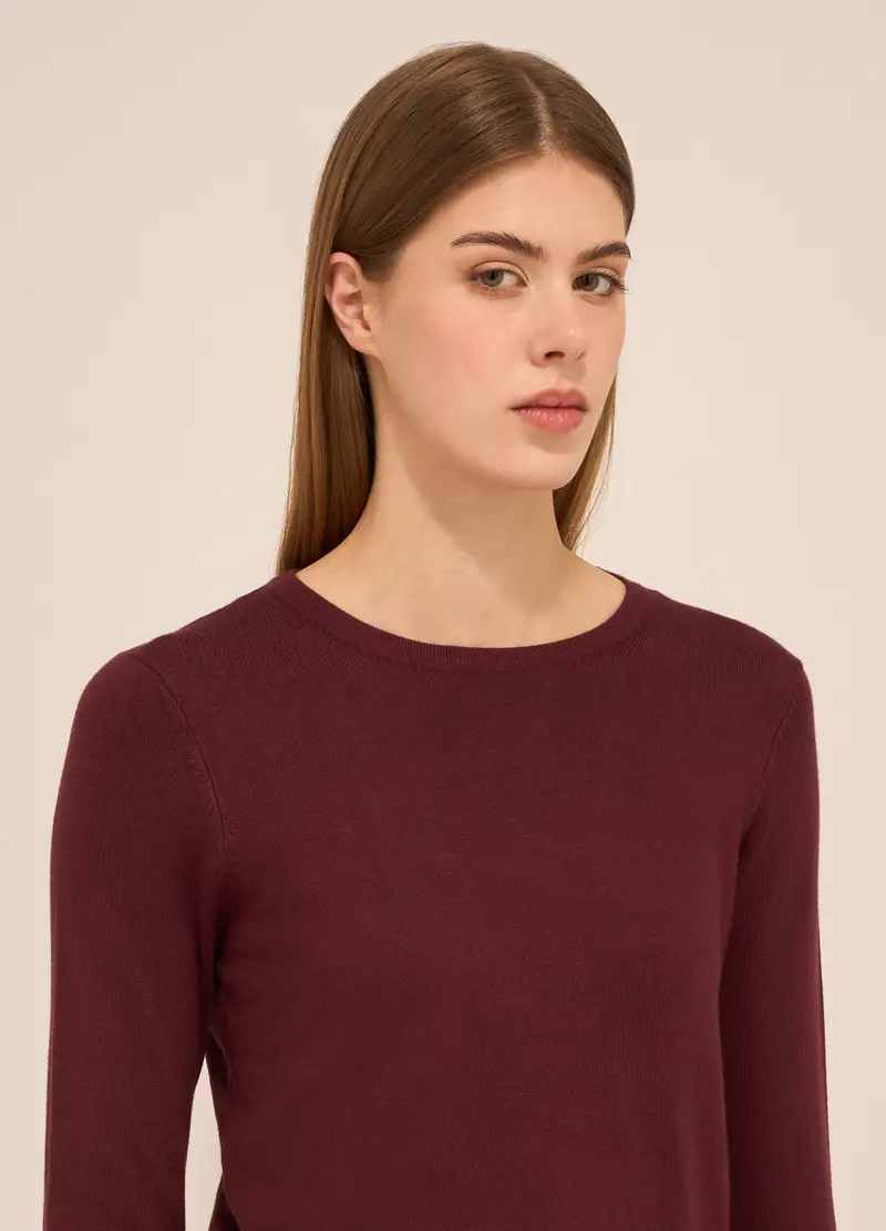 UPIM HB, Tricot Misto Viscosa Donna, Rosso scuro, Taglia: XS miniatura 2