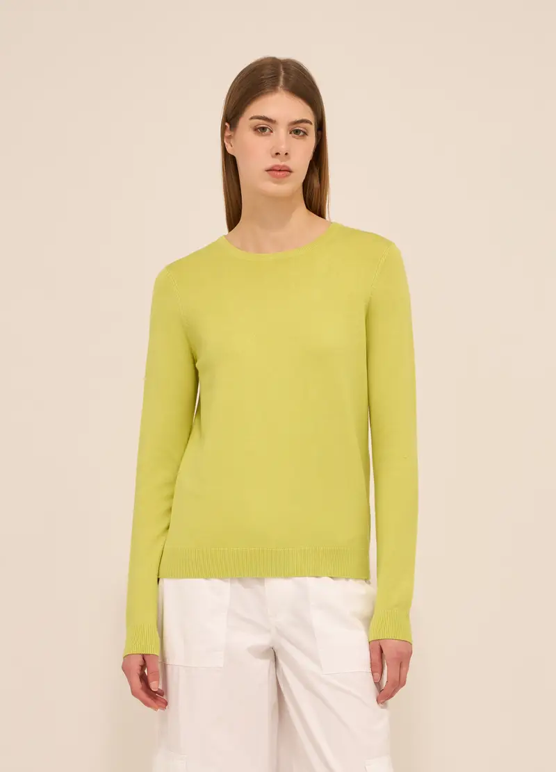 UPIM HB, Tricot Misto Viscosa Donna, Verde acido, Taglia: XS