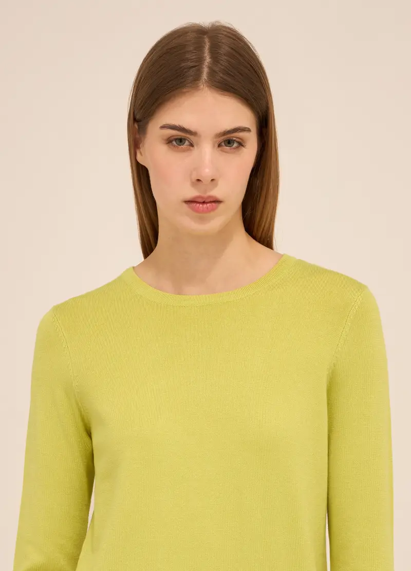 UPIM HB, Tricot Misto Viscosa Donna, Verde acido, Taglia: XS miniatura 2