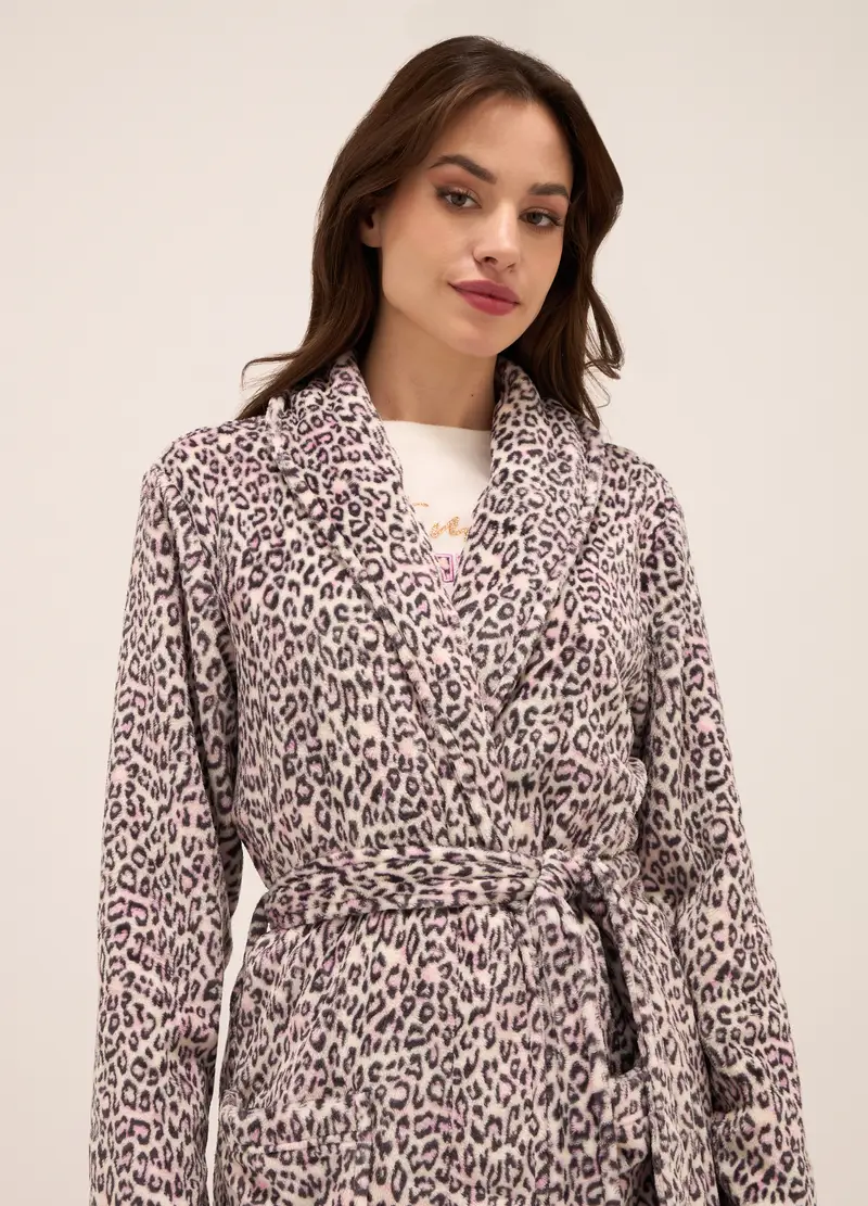 UPIM HB, Vestaglia In Coral Fleece Donna, Viola lilla, Taglia: S miniatura 2