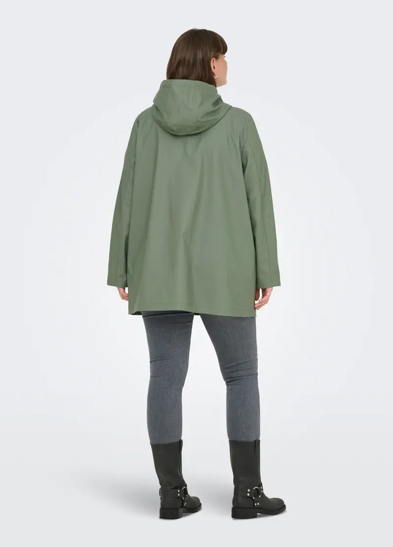 Impermeabile Con Cappuccio, Unisex, Verde salvia miniatura 2