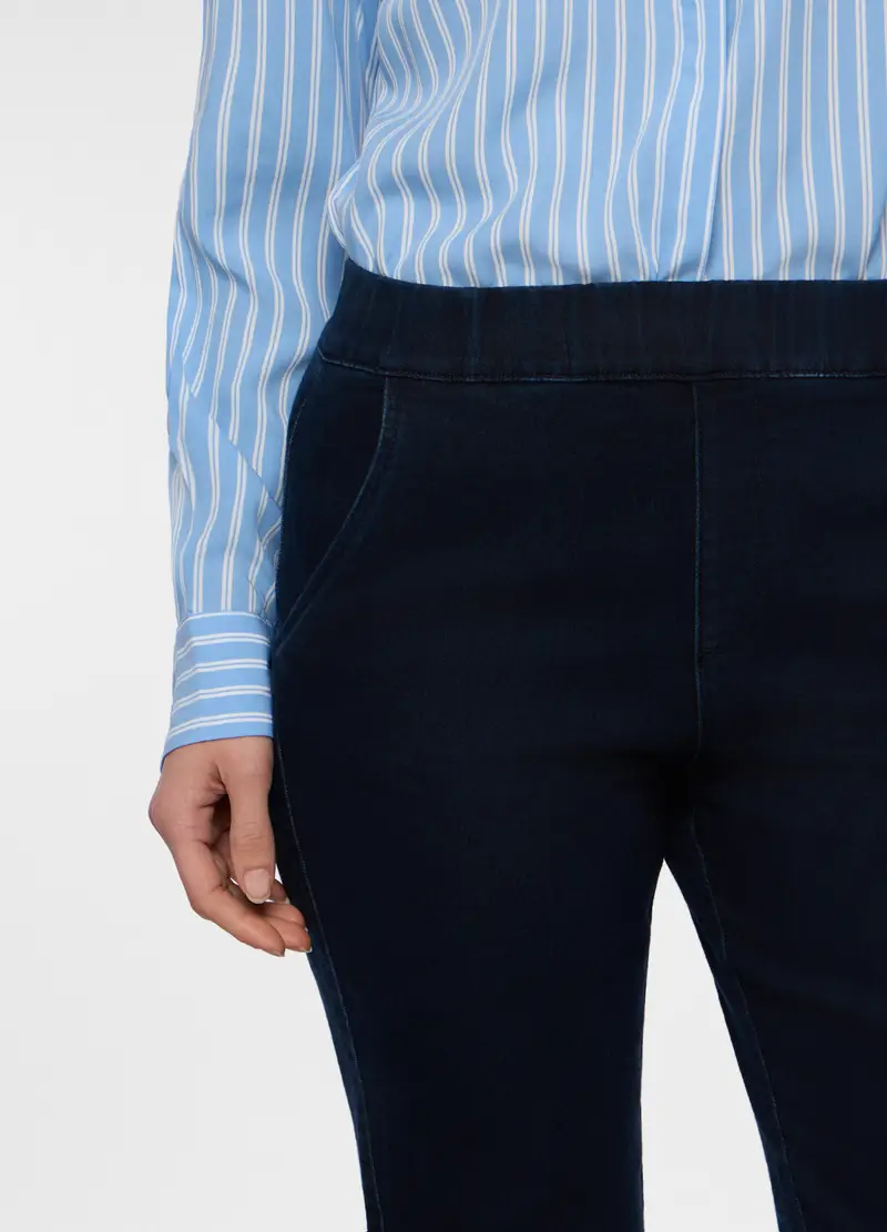 Jegging Fit Slim In Denim Stretch Donna, Blu scuro miniatura 3