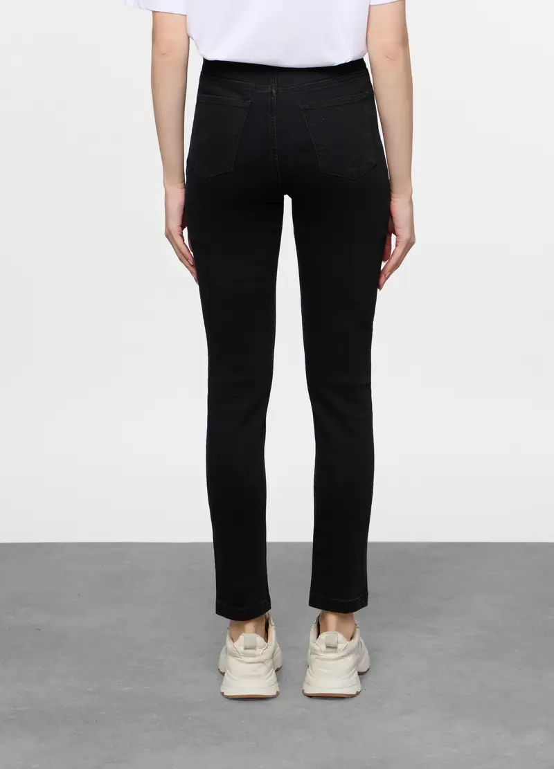 Jegging Skinny Cotone Stretch Donna, Nero miniatura 3