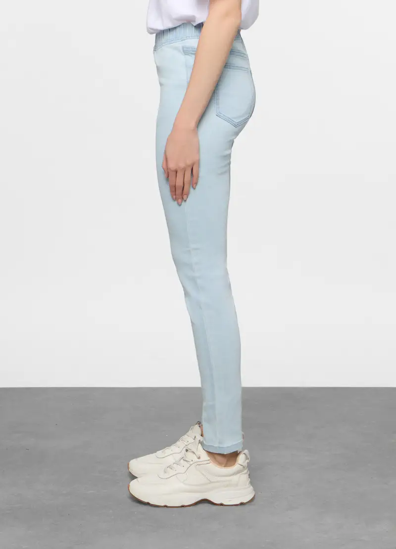 Jegging Skinny Denim Stretch Donna, Azzurro miniatura 2