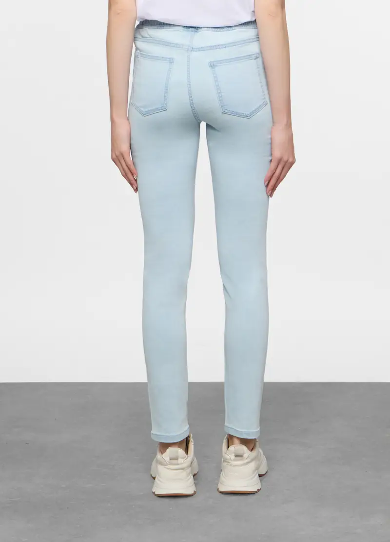 Jegging Skinny Denim Stretch Donna, Azzurro miniatura 3